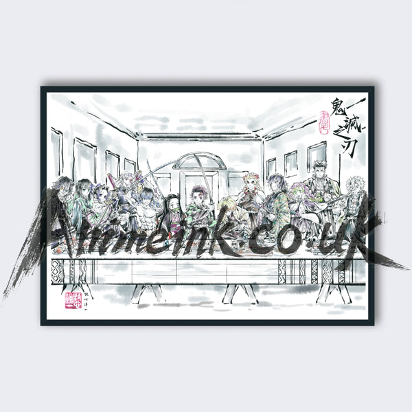 Large Size Cute Cartoon Character Posters The Last Supper Anime Art Canvas  Painting Comic Wall Art Picture for Living Room Decor - AliExpress